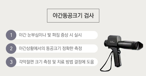 야간동공크기검사